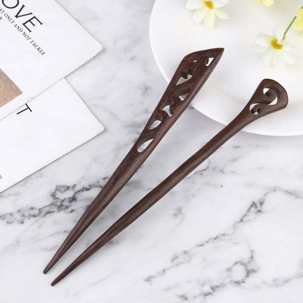 

6 Pcs Japanese Hair Chopstick Sticks Vintage Women's Chinese Chopsticks Barrettes