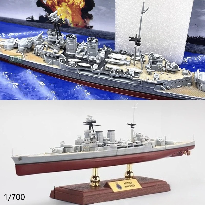 

Готовая модель корабля из сплава 1/700, британский военно-морской капюшон, крейсер, статическая лодка, Дания, портретные игрушки, подарок на день рождения, коллекция украшений