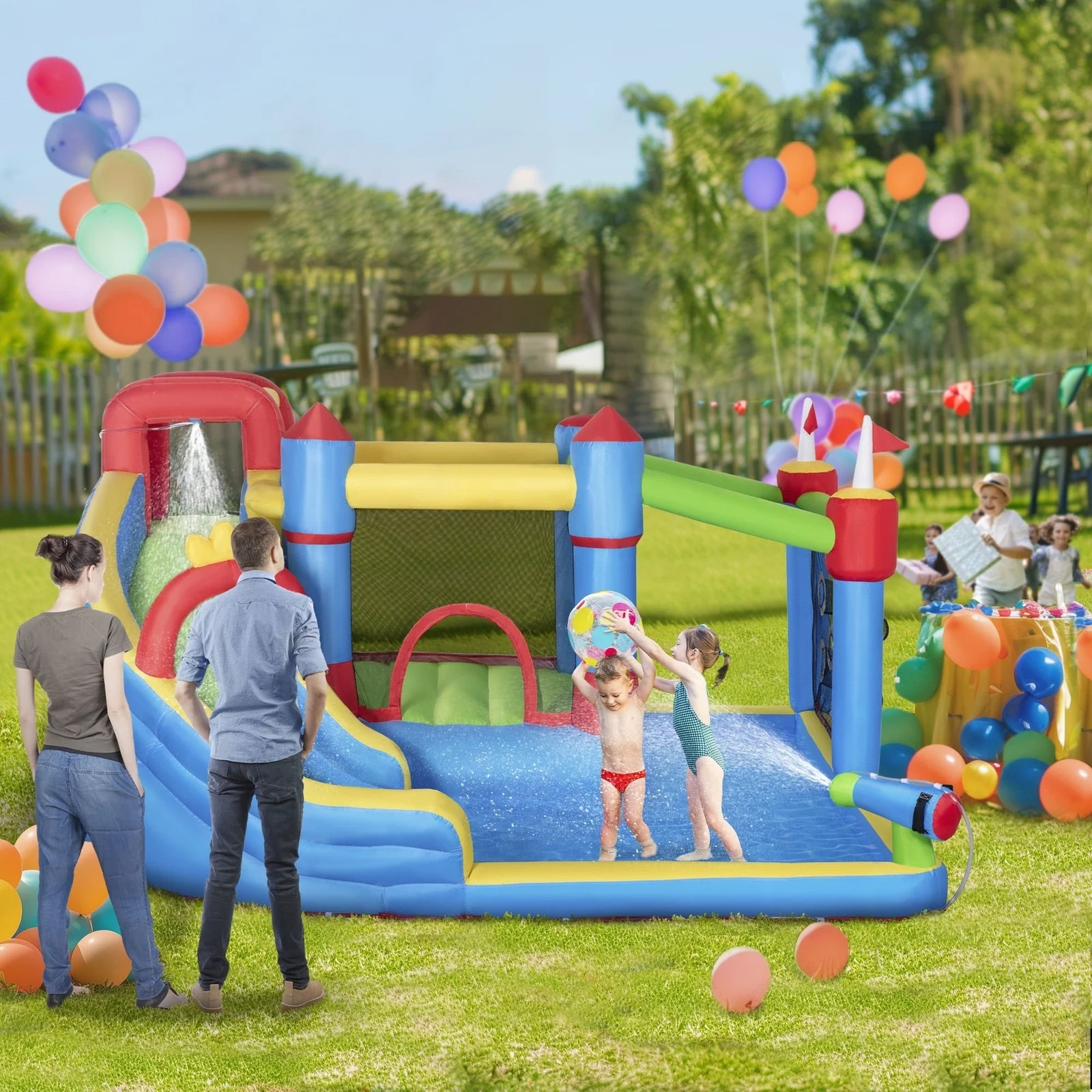 

Castle Theme Jumping Castle with Inflator Bag Patches