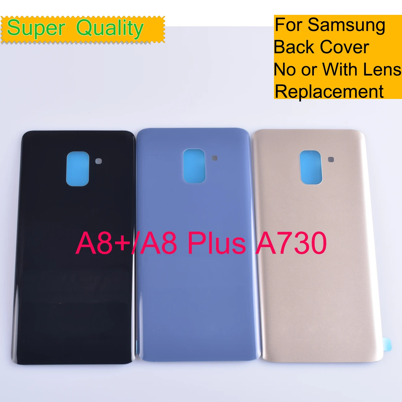 10Pcs/Lot For Samsung Galaxy A8 Plus A730 Battery Back Cover Real Case Housing Door A8+ Chassis Shell With Camera Lens