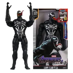 Miniso Marvel Venom Spider-Man Iron Man Captain America anime figure creative luminous doll model ornament children's toy gift