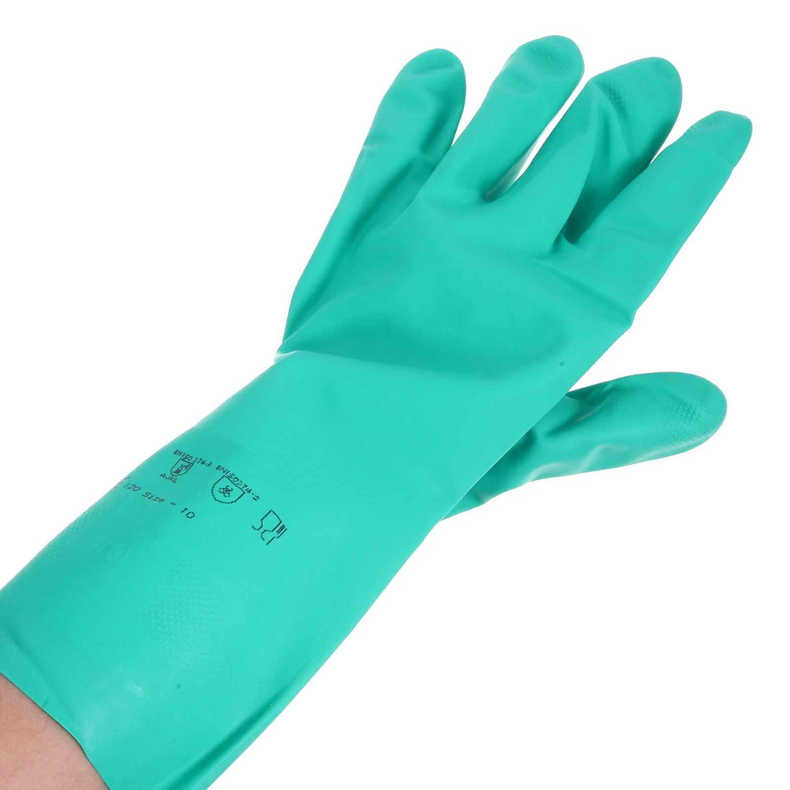 

1Pairs Durable Rubber Gloves for Dishwashing Housework Waterproof Kitchen Use Comfortable Lightweight Green Size L