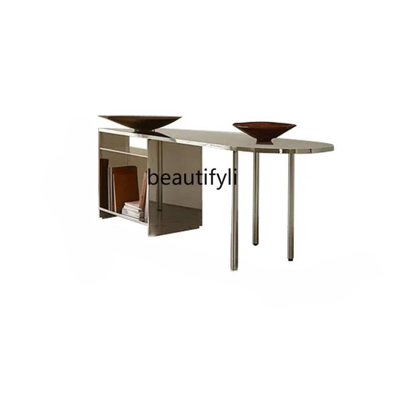 

Medieval style home bar table, stainless steel coffee shop, milk tea shop, catering, operation table