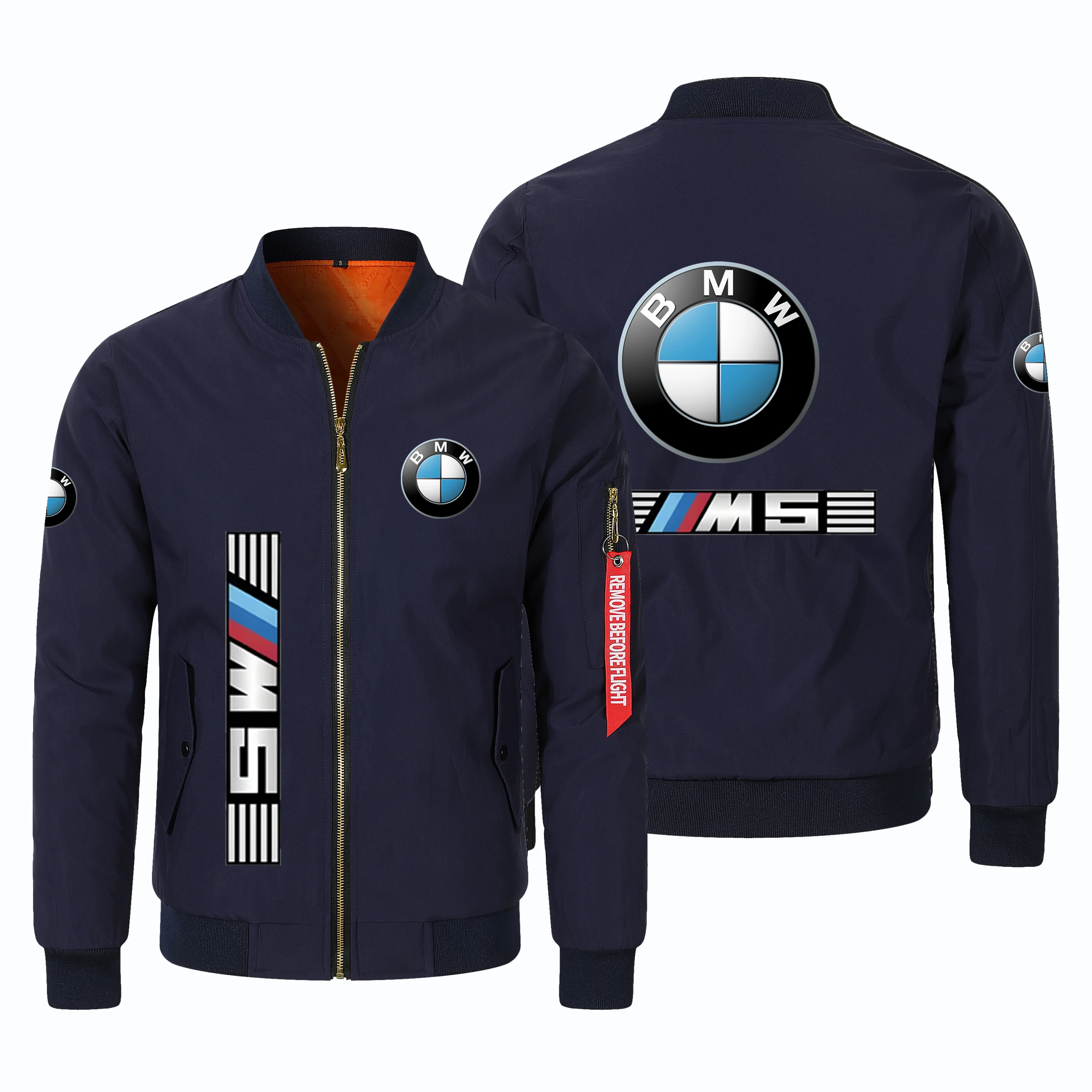 2025 New Casual Simple BMW Velvet Jacket Men's BMW Jacket Outdoor Sports Motorcycle Zipper Jacket Motorcycle Racing Clothing