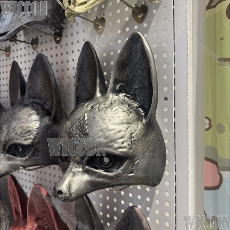 Fox Man Mask 2025 New Horro Game Cosplay Shimizu Jk Hinako Japanese Girl Multicolor Half Face Mask Woman Halloween Comic Con Cos view 4