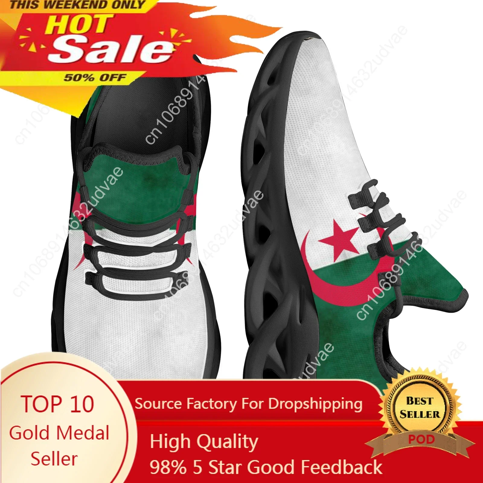 

Flag of Algeria Design Flat Casual Women Shoes Lace Up Fashion Sneakers Wlaking Shoes Female Beach Footwear Zapatos