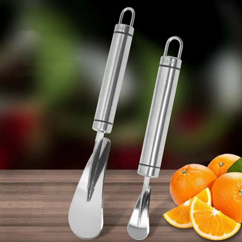 Lemon Peeler Tool Stainless Steel Slicer Cutter For Grapefruit Easy Slicer Curved Edge Orange Cutter Orange Peeler Cutter For