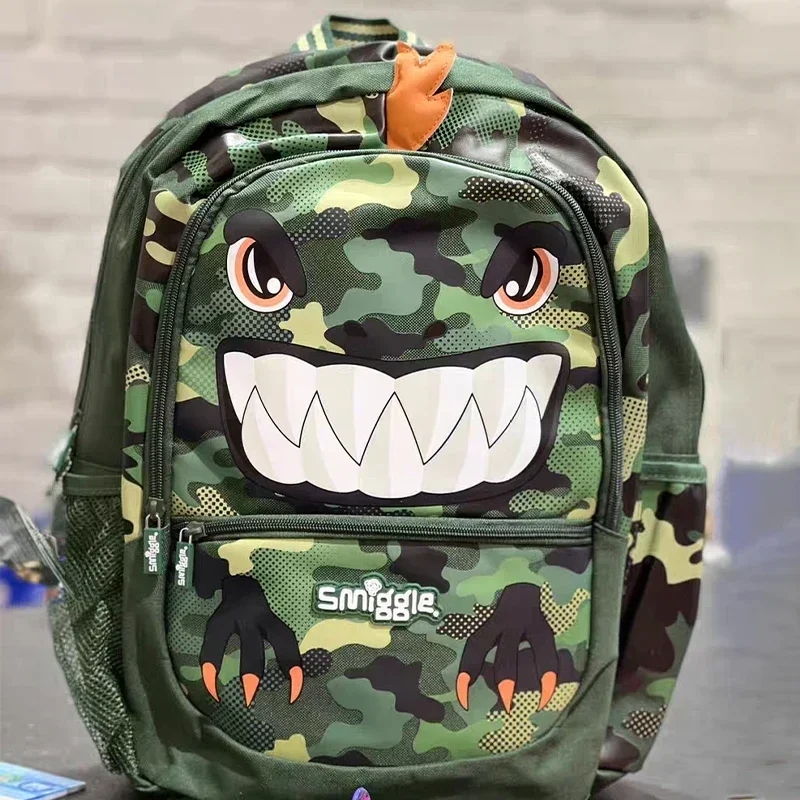 Genuine Australian Smiggle Backpack Cute Dinosaur Children's Stationery Student Pencil Case Backpack Lunch Bag Student Gift