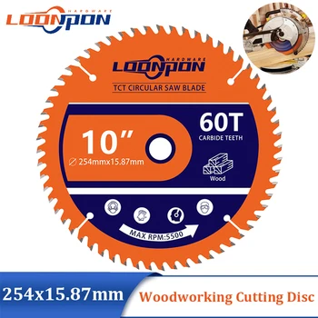 254 مللي متر 10 بوصة TCT نصل منشار من الكربيد النجارة أسطوانة تقطيع للخشب رقيقة معدنية البلاستيك الشغل لتقوم بها بنفسك الجدول رأى زاوية طاحونة