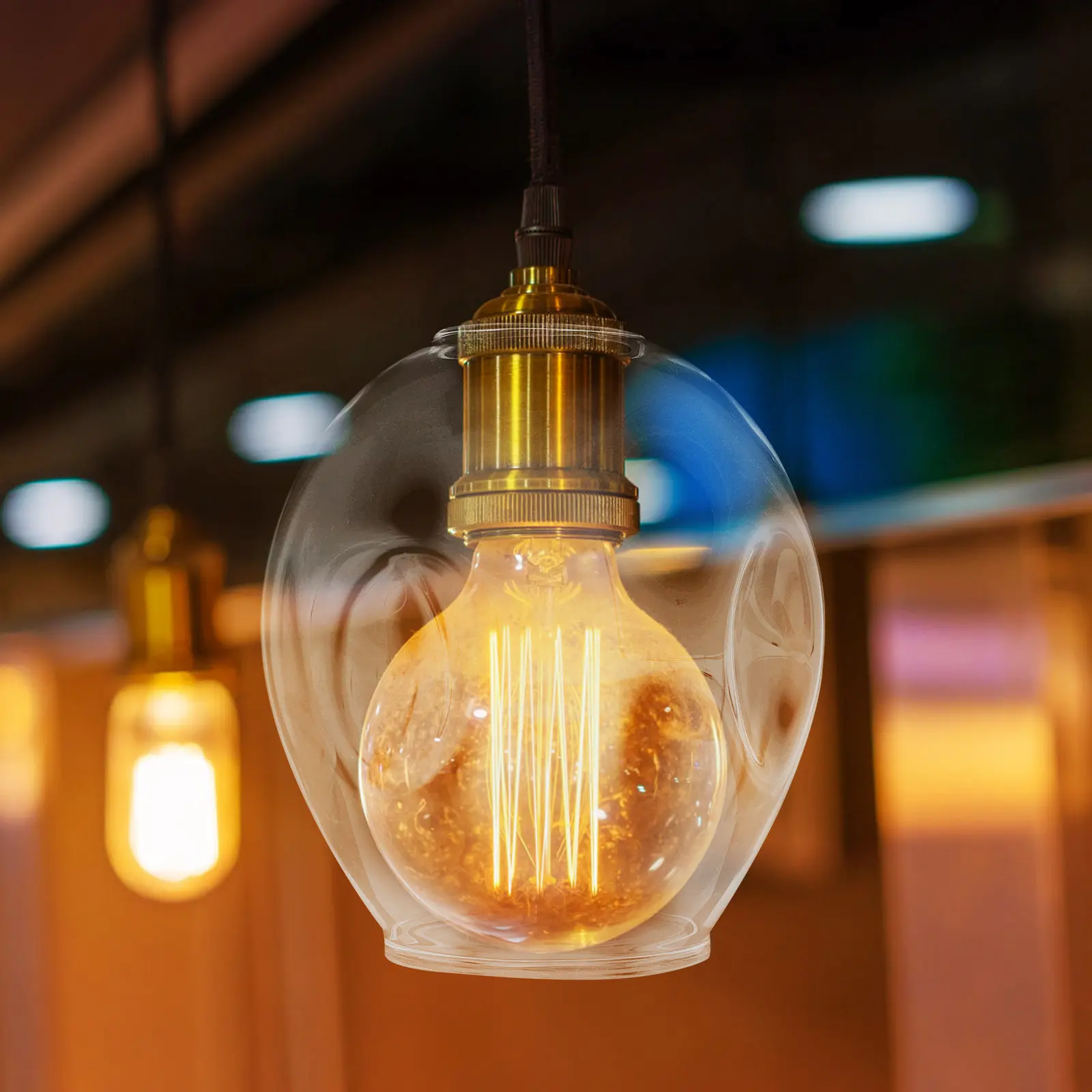 

Transparent Glass Lamp Shade Wall Sconce Chandelier Replacement Light Cover Small Lightweight Elegant Soft Light Diffuser Living
