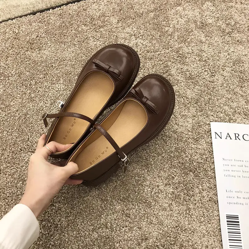 Chaussures Lolita de Style Japonais pour Femme, avec Nministériels d Rond, Style Kawaii Gothique, Noir, Talon Bas, Élégant, E, Été, 2024