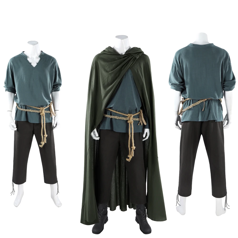 

Новый мужской костюм для косплея Дунка, униформа рыцаря из фильма «Игра престолов 2026», рубашка, брюки, плащ с капюшоном, пояс, комплект для Хэллоуина и карнавала