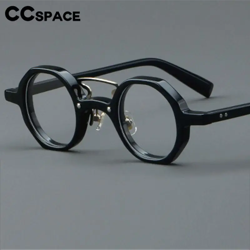57057 Small Frame Round Acetate Optical Eyeglass Men Women Colorful Stripe Reading Prescription Spectacles Frame