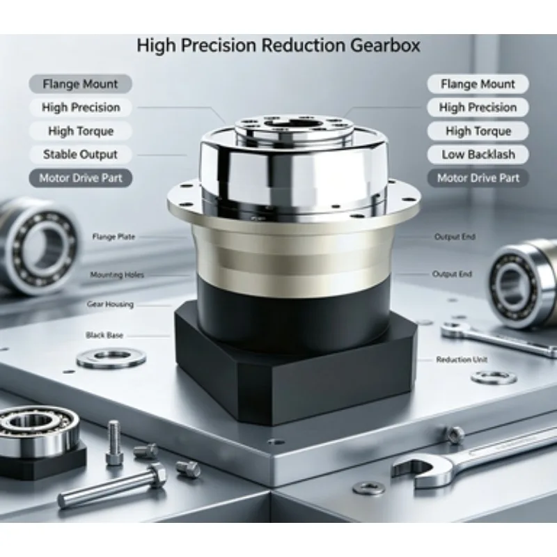 Precision Planetary Reducer Gearbox Mini Gear Reduction Box Small Servo Motor Industrial Transmission Drive Replacement Parts