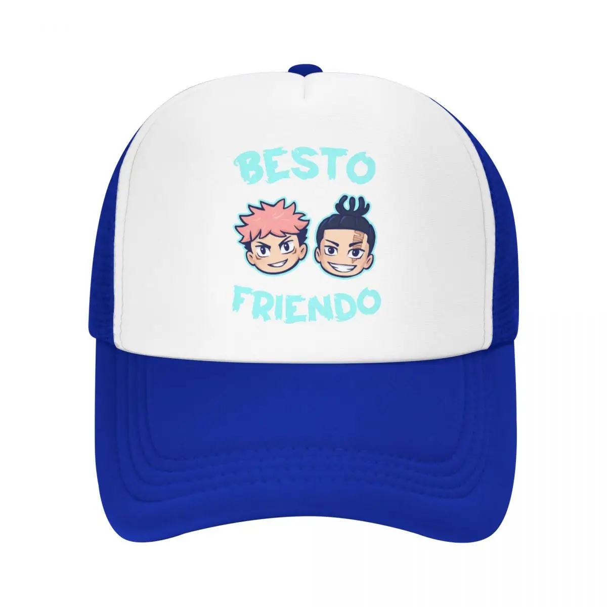 Cute Besto Friendo Itadori Aoi Trucker Hat Men Women Retro Jujutsu Kaisen Anime Cartoon Mesh Baseball Cap Adjustable Sports Cap