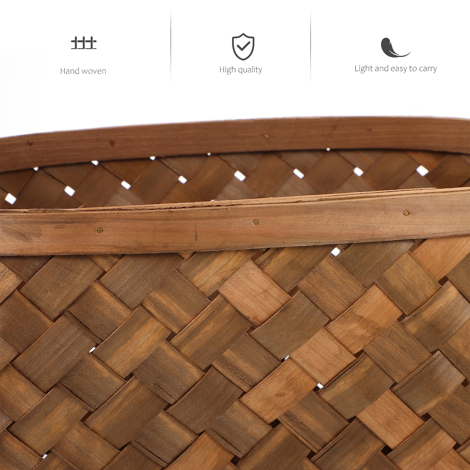 

1Pc Eco-Friendly Woven Basket Handheld Storage for Fruits Flowers Decorative Sundries Storage Solution