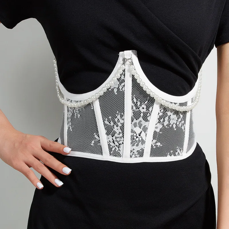 Sling Belly Belt Lace Body Shaping Fishbone Ultra-thin European and American Body Shaping Belt Women's Waist Belly Belt