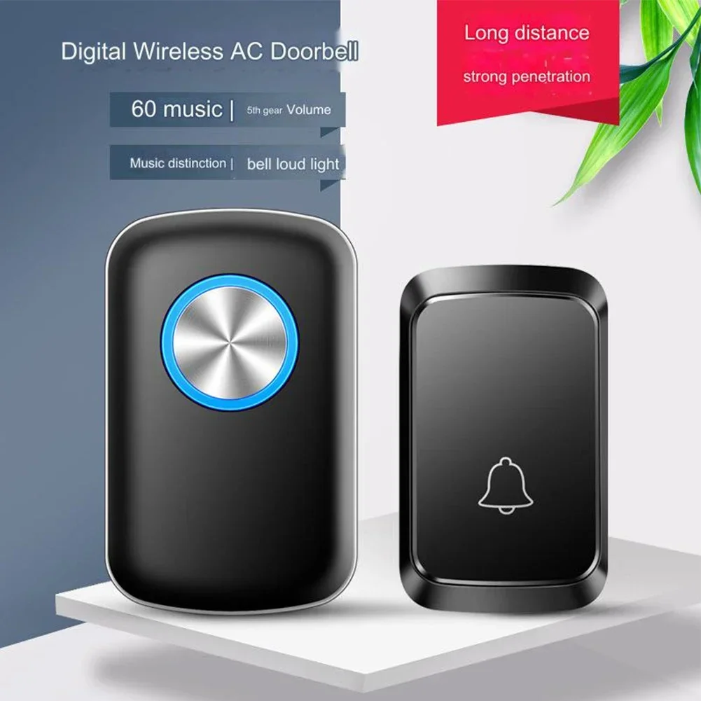 Wireless Door Bells 1000ft Home Ultra-long Distance One-to-one Electronic Doorbell Remote Control Elderly Patient Pager