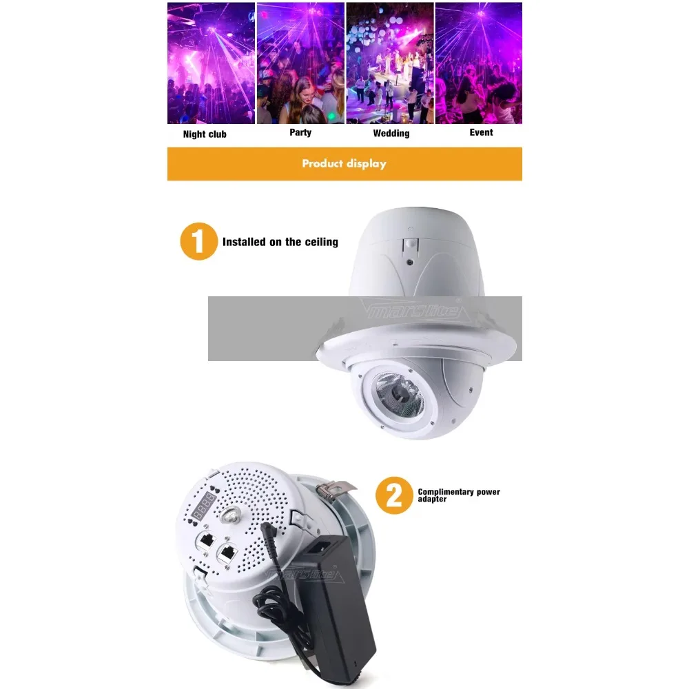 Cabeza Móvil RGBW 40W – Luz Haz con Estroboscópico SMD para KTV e Sala Privada