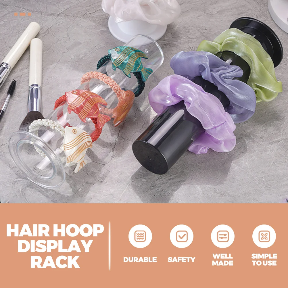 

2pcs Clear Acrylic Vertical Tower Headband Holder For Hair Accessories Display Storage Jewelry Organizer Scrunchie Bracelet