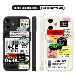 Trend Stamp Label Barcode Phone Case For Samsung Galaxy A06 A25 A05s A15 A54 A34 A24 A14 A04 A04e A13 A73 A23 A03 4G 5G Cover