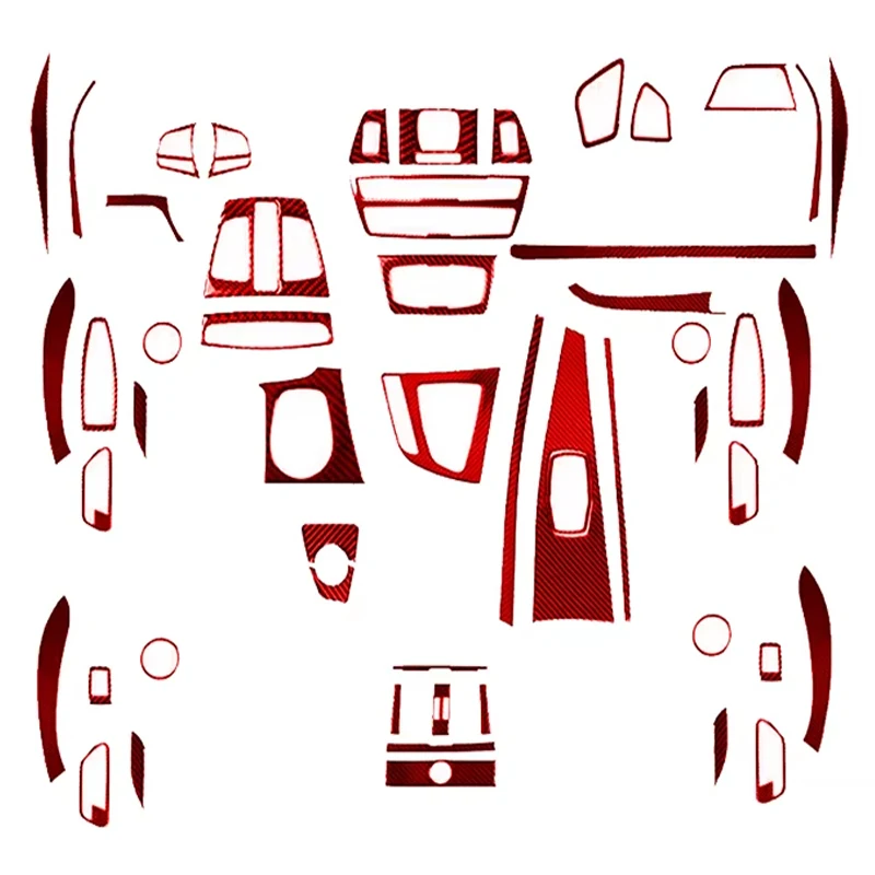 Various Parts Carbon Fiber Red Stickers Car Interior Decorative Accessories For BMW F30 F34 2013 2014 2015 2016 2017 2018 2019