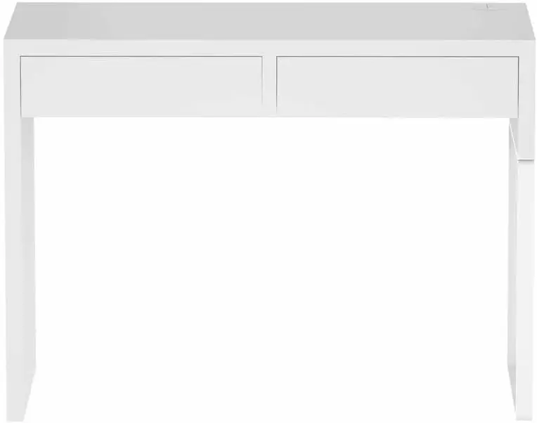 مكتب كمبيوتر بطول 102 سم، مكاتب كمبيوتر محمول بيضاء للمكتب، طاولة دراسة للطلاب، أثاث منزلي للغرفة، مع أدراج واسعة وواسعة