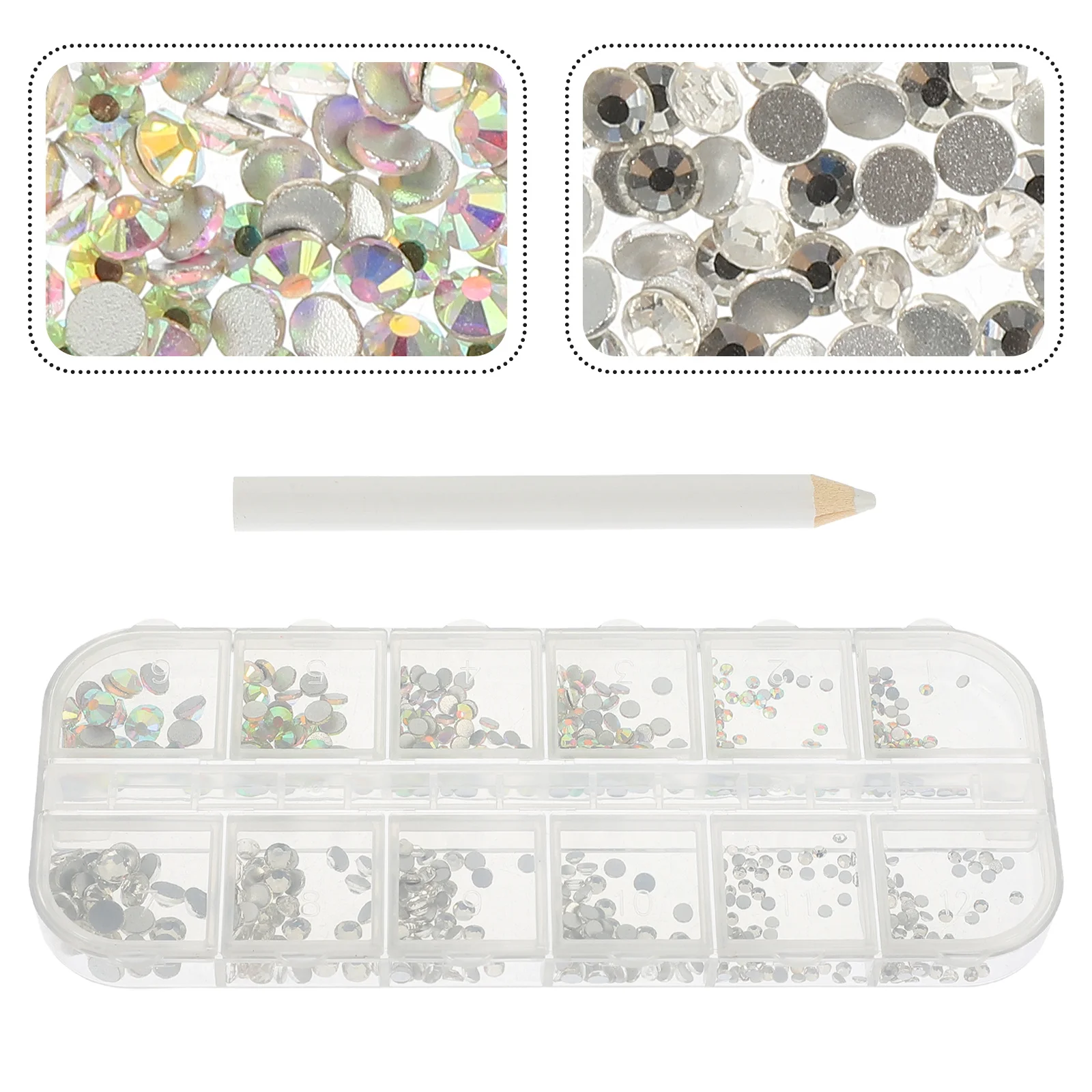 1 conjunto de pingentes de unhas com parte traseira lisa, lápis de captação de strass, decoração de arte de unhas, glamour, artesanato, roupas, sapatos, maquiagem, strass