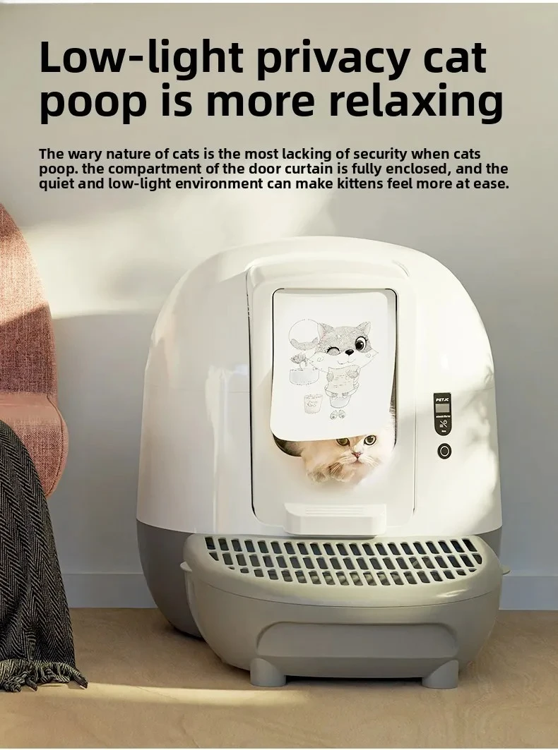 large cat litter box intelligent  litter machine deodorizing fully enclosed cat toilet electric shit shoveling machine