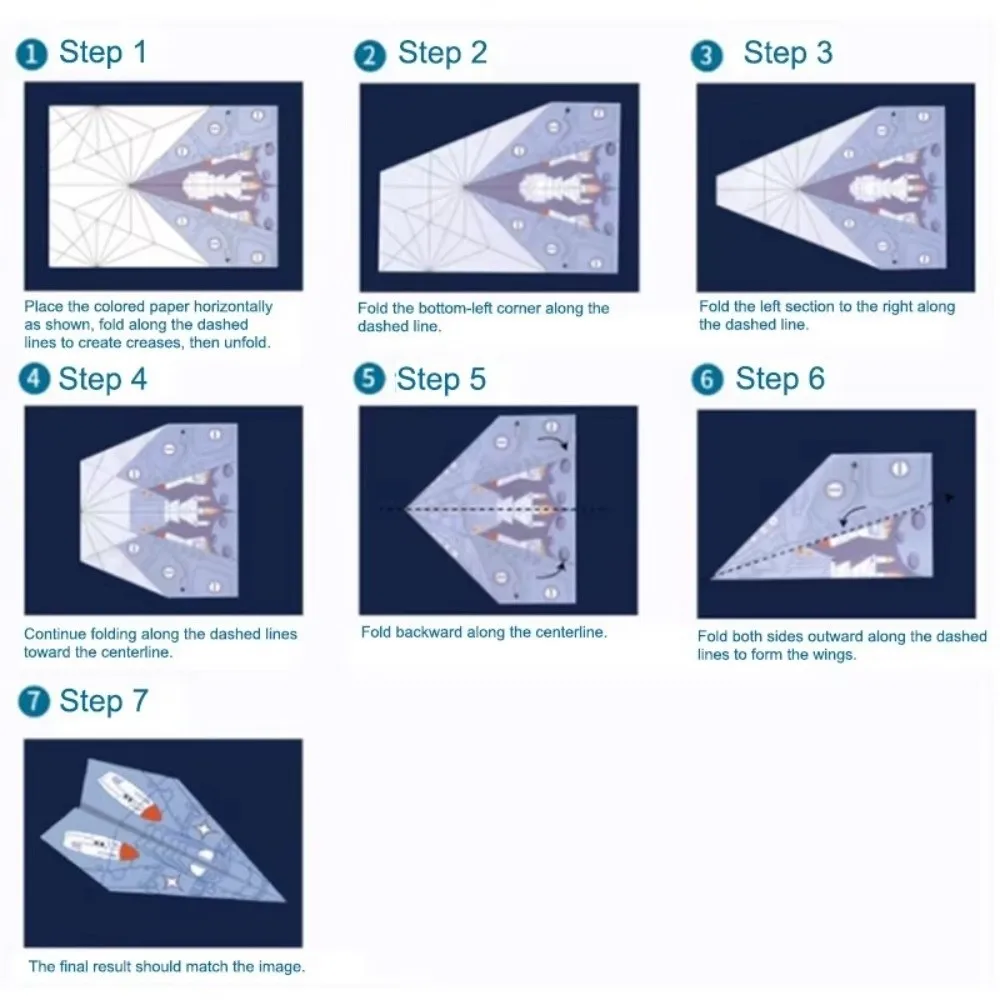 32 Sheets 3D Origami​ Paper Airplane Origami Set Handmade Colored Paper ​Colored Papers​ Educational DIY Toy Creative Classic