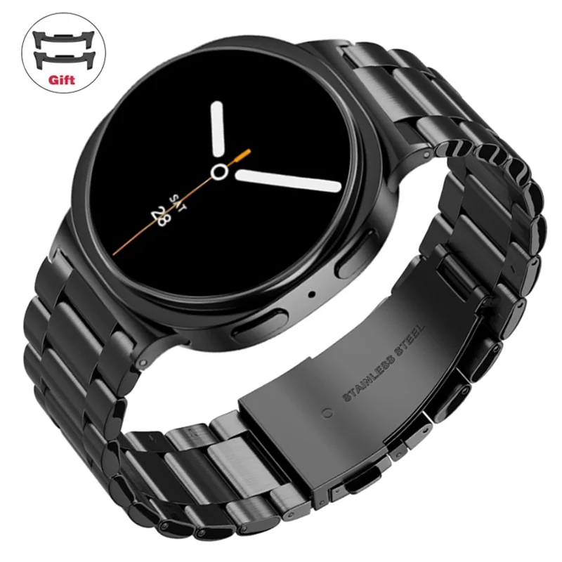 Titanium Metal Strap For Samsung Galaxy Watch 8 Classic 46mm / Watch8 44mm 40mm Link Bracelet No Gaps Band Accessories