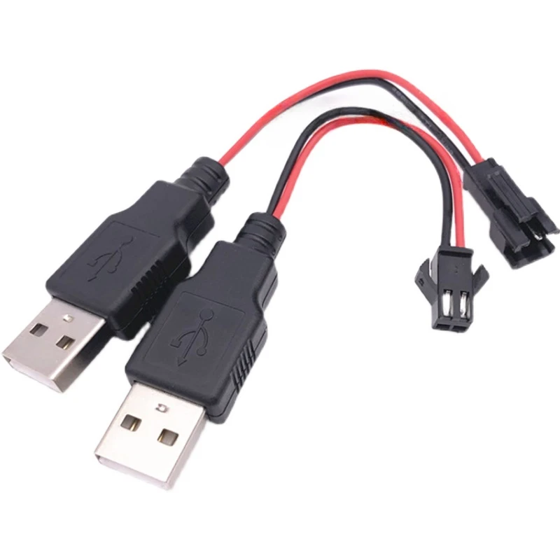 

1/5/10Pcs/lot USB to SM2.54mm terminal cable Male/Female Interconnection cable Connector 2P needle conversion USB charging cable