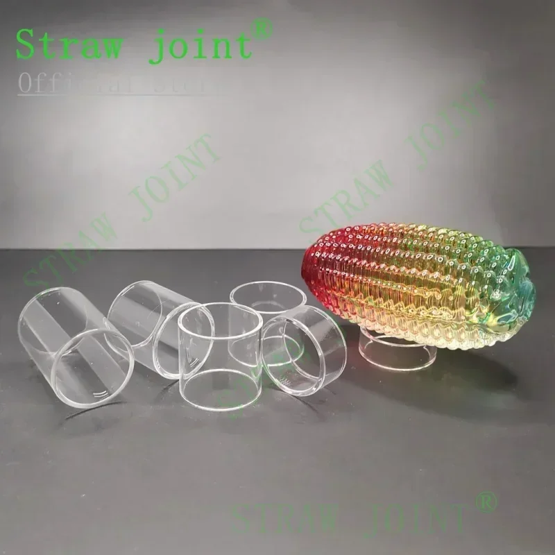 OD21.5-24.5mm Clear Straight Glass Tube Base Transparent Glass Stand Home Decoration Craft Accessories 10pcs/box
