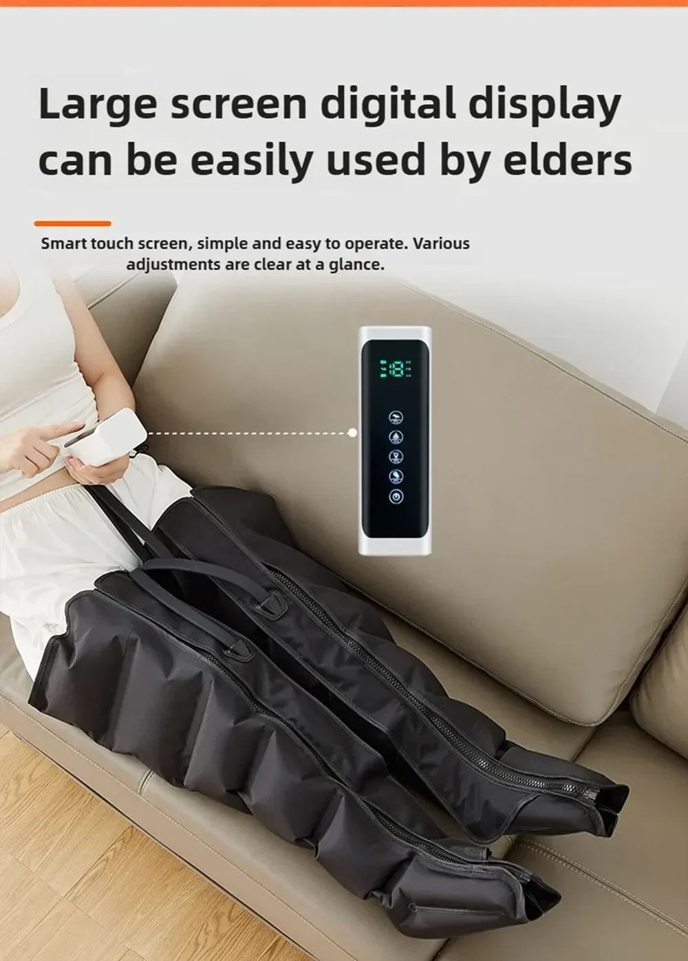 Air Compression Leg Massage 6 Airbag Pneumatic Boots Used for Circulation and Leg Muscle Relaxation to Relieve Varicos Veins