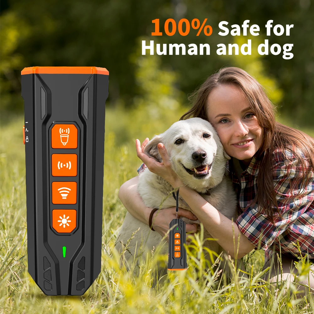 

GLNHUR Portable Dog Bark Deterrent Device - Anti-Bark Devices for Dogs Rechargeable Ultrasonic Dog Bark Deterrent 30Ft Effectiv
