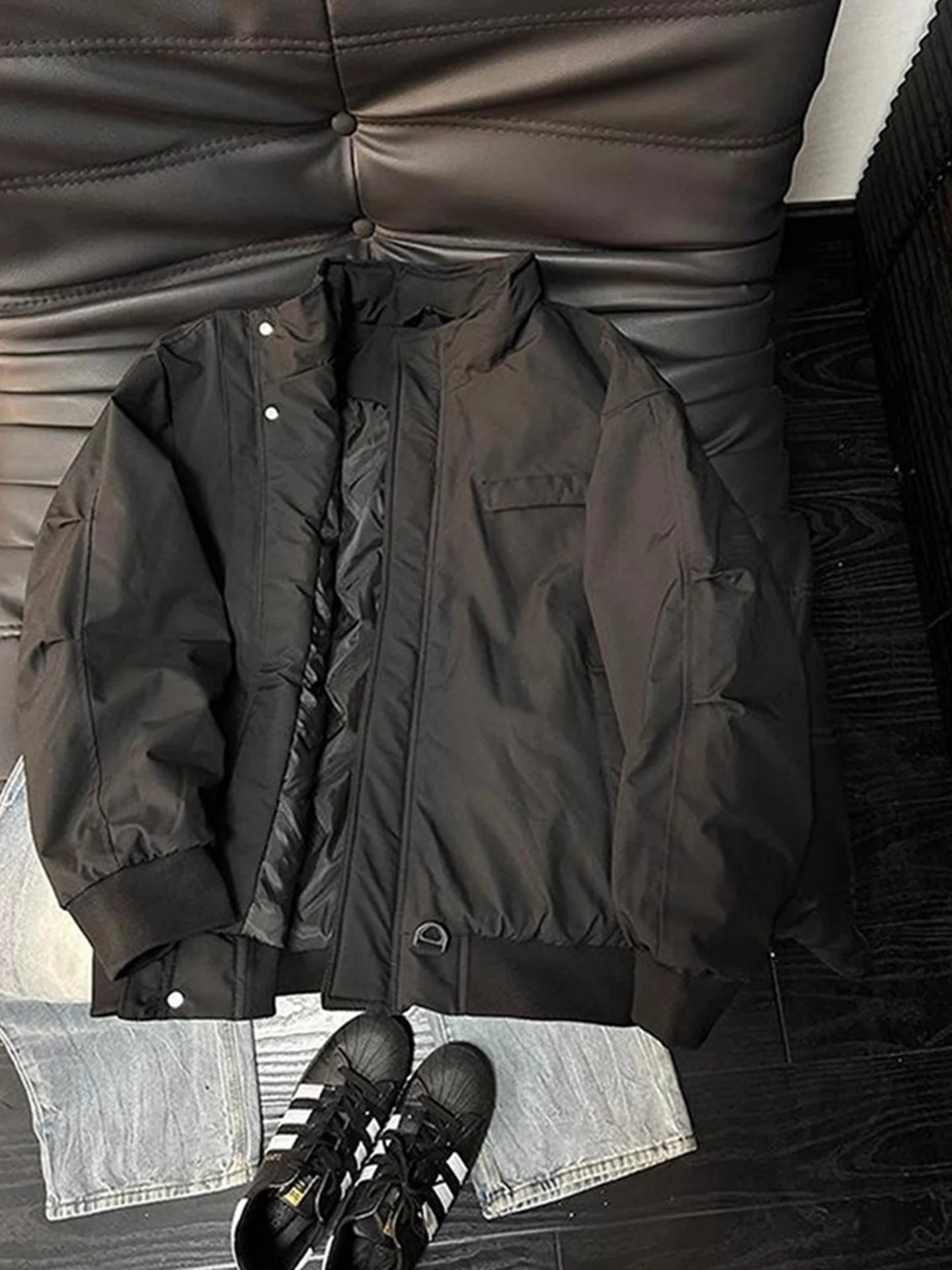 

Bla American Sle Thiened Winter Cotton Jaet Мужское модное теплое пальто с хлебом и кетми Молодежное модное зимнее пальто ...