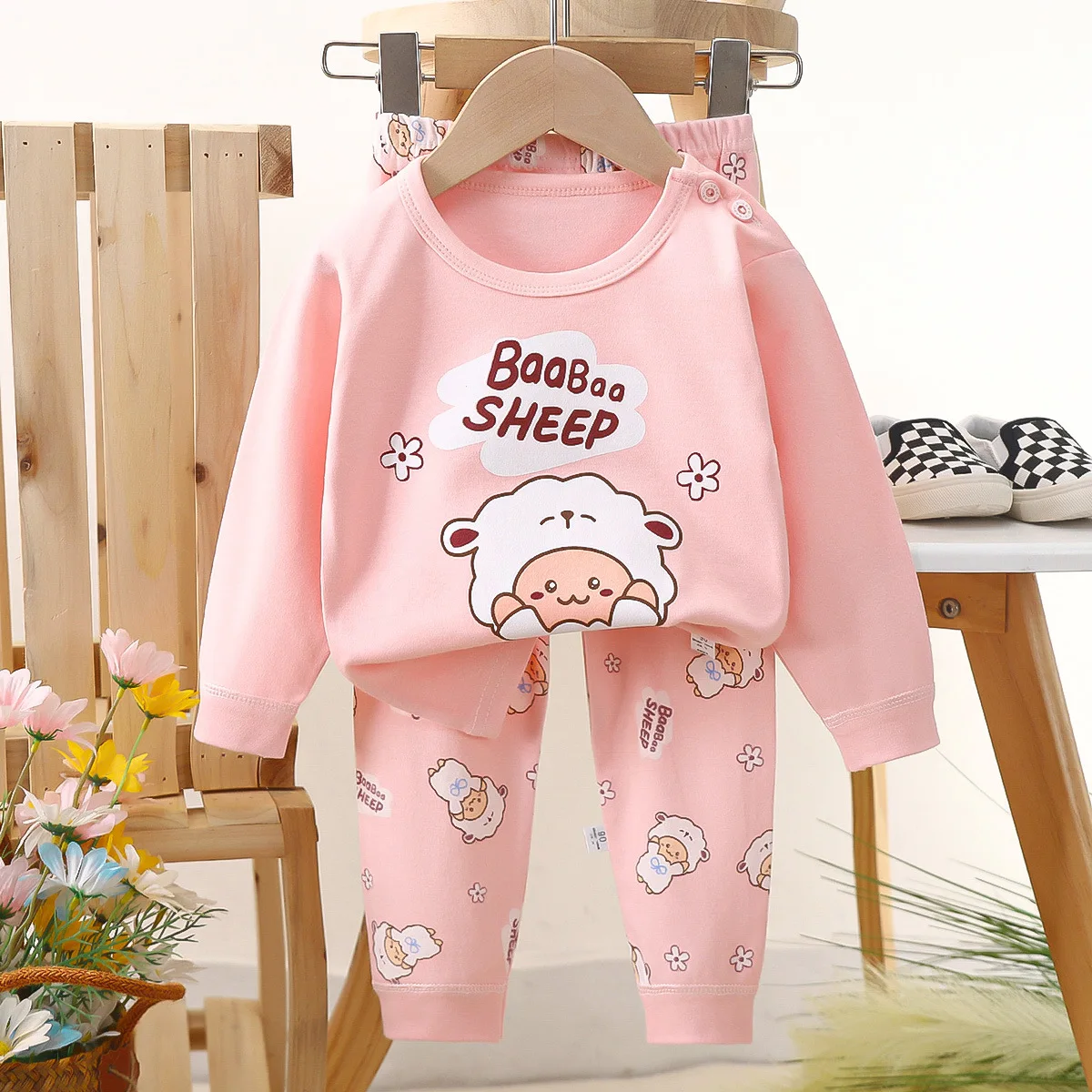 2Piece Spring Toddler Boy Clothes Set Girls Outfits Korean Cartoon Cute Long Sleeve Baby Tops+Pants Boutique Kid Clothing BC1718