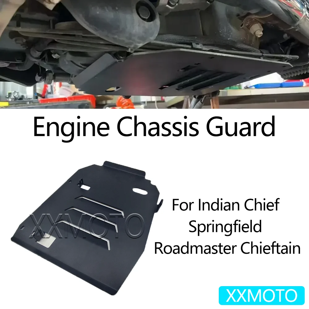 For Indian Chief Springfield Dark Horse 2016-2024 Motorcycle Skid Plate Engine Chassis Guard Cover Base Mud Guard Fender Cover