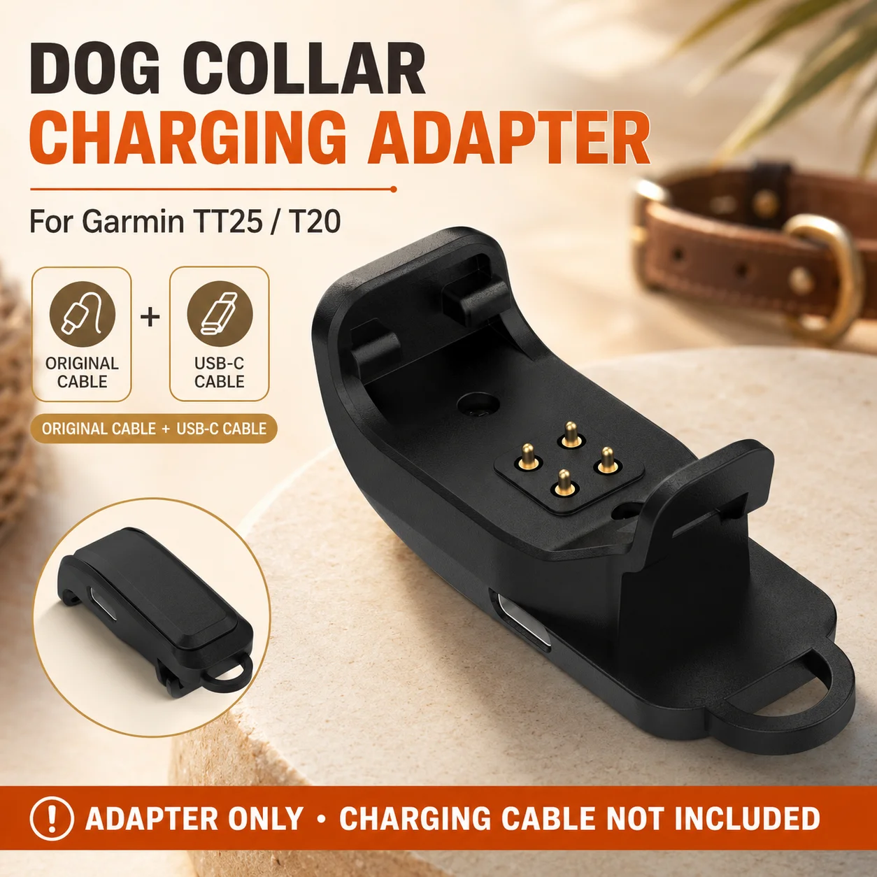 Charger For Garmin TT25 T20 - Pet Dog Collar Power Adapter, Charging Clip, Supports USB-C Cable Type C Input 2026 New