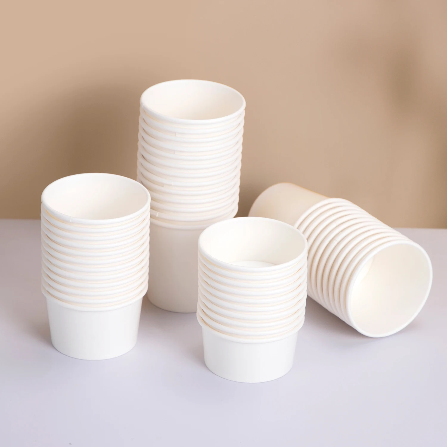 Einweg-Papierbecher für Soßen, kleine Zutatenbecher, doppelt beschichteter Kraftpapierbecher, Nussbox, Pudding-Eiscreme-Verpackungsbecher, Partykuchenbecher – Detail 6