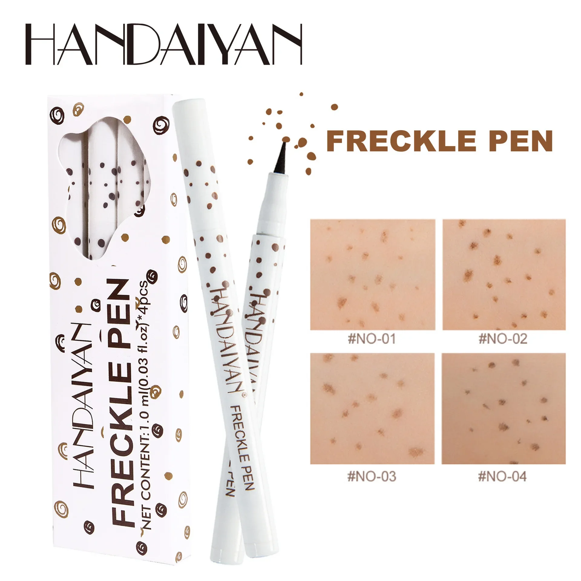 Natural Lifelike Fake Freckle Pen Liquid Freckle Stamp Kit Waterproof Dot Spot Pen Quick Dry Spot Freckle Point Tear Mole Pen