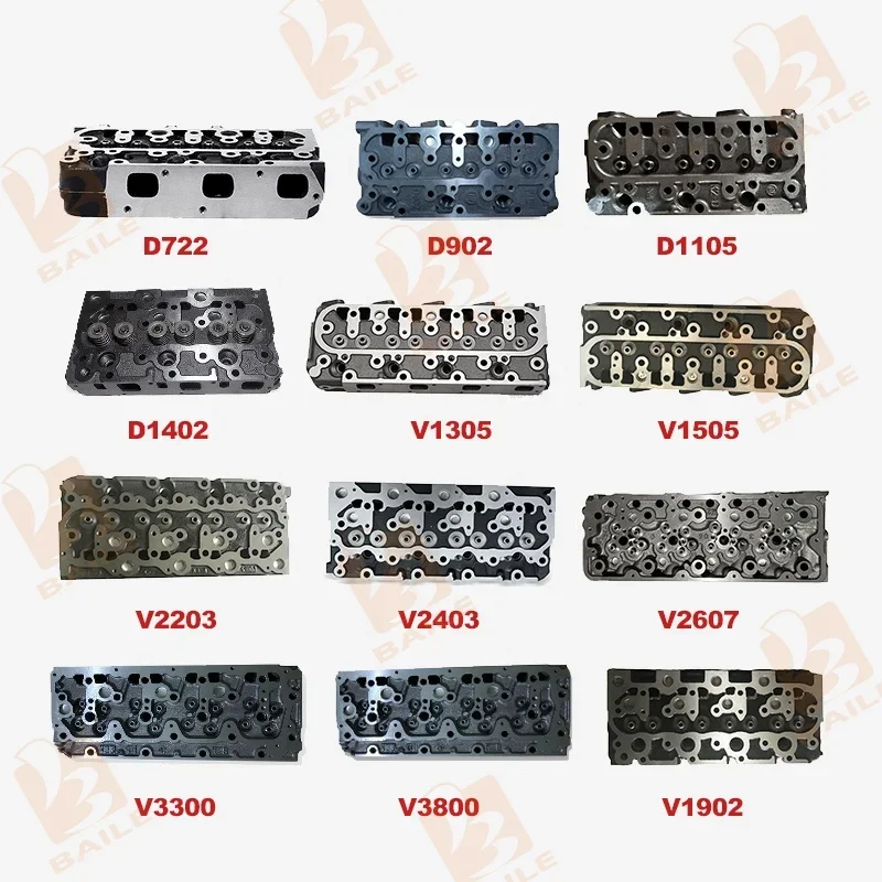 Engine Cylinder Head For Hyundai Kia Mitsubishi Perkins Carter Kubota Yanmar Toyota Isuzu Nissan Komatsu Complete Cylinder Head