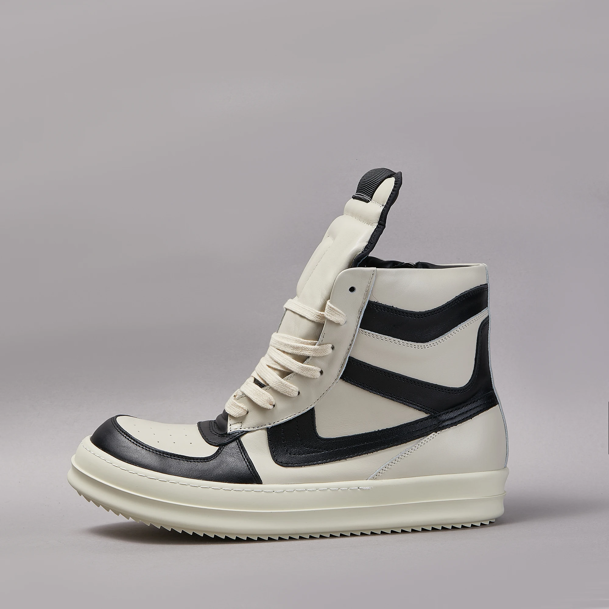 High Top White Face Black Hook Casual Shoes Boots for Men And Women Big Hook Black Toe Sports High Quality New Fashion