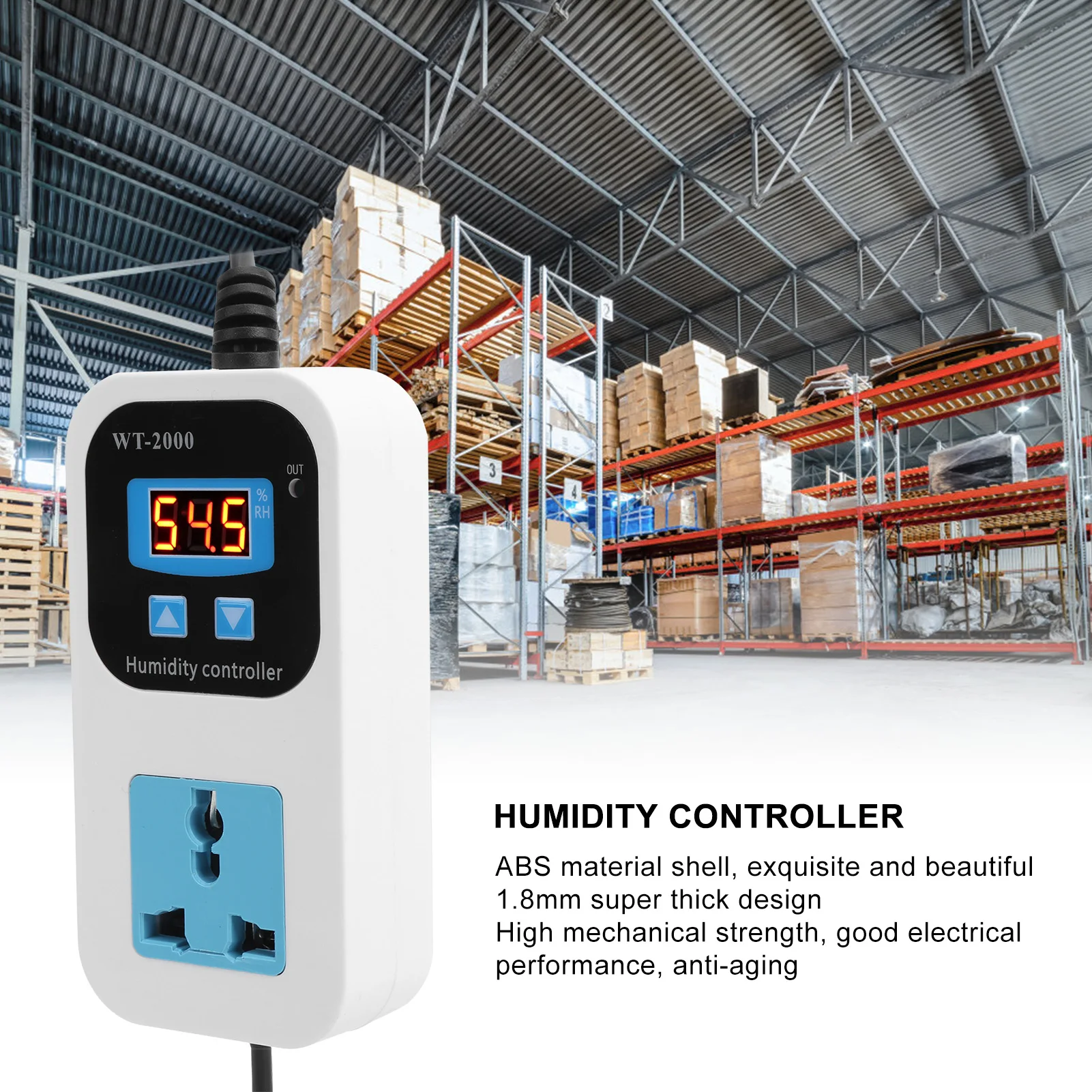 Digital Humidity Controller Humidify Dehumidification  Socket 0%~99%RH WT2000 Humidity Controller Humidity  Socket