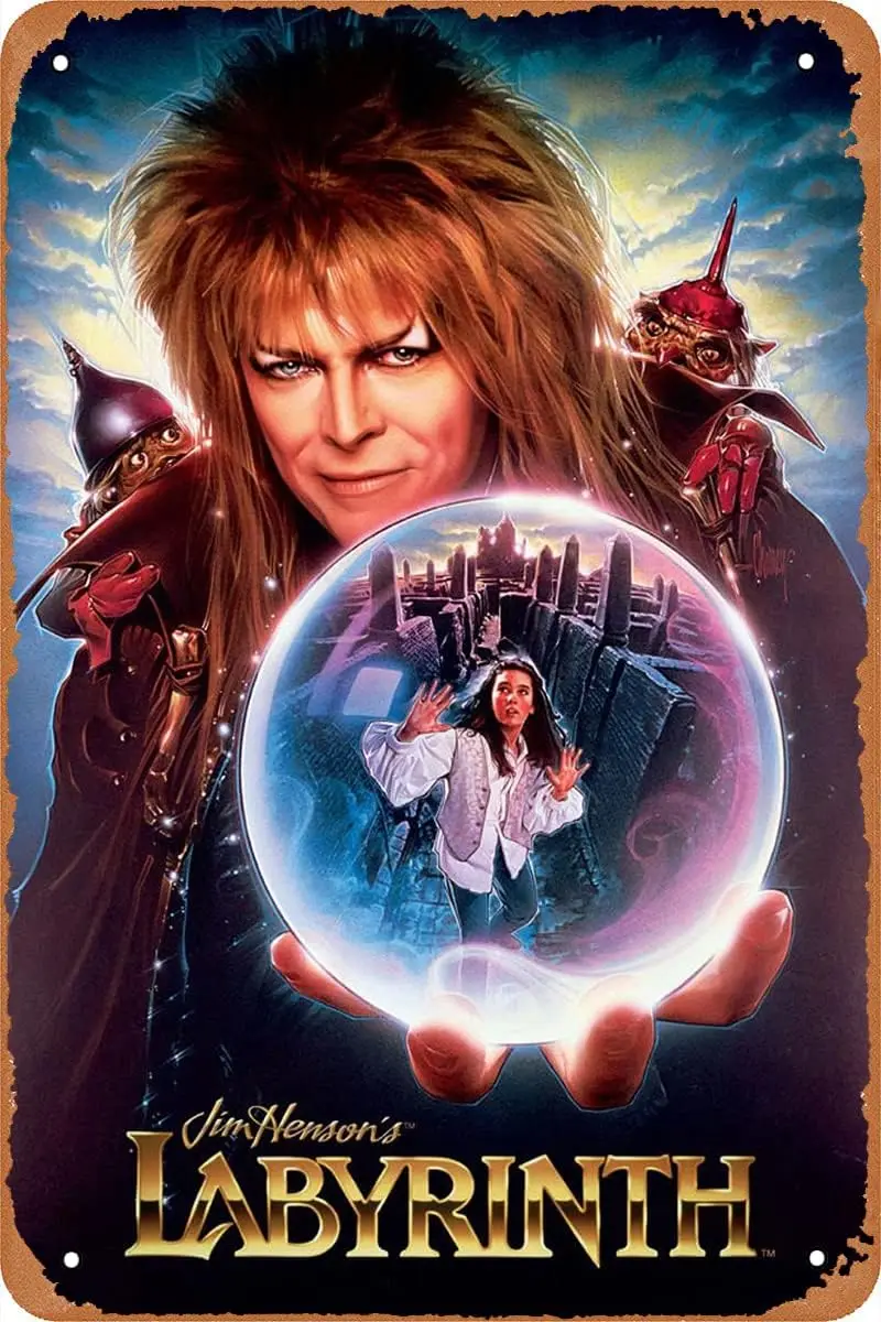 Retro Metal Sign Movie Labyrinth Poster for Cafe Bar Pub Office Garage Home Wall Decor Gift Vintage Tin Sign 12 X 8 inch