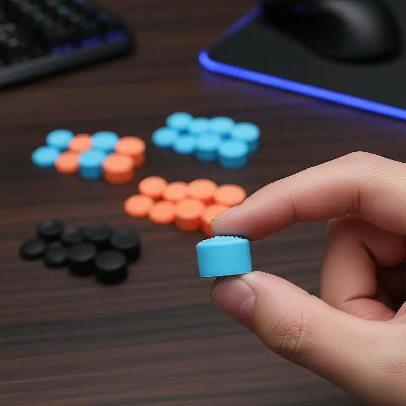 Non Slip Silicone Thumb Grip Caps 4/8Pcs Textured Surface for Gaming Controller Enthusiasts Daily Competitive Play