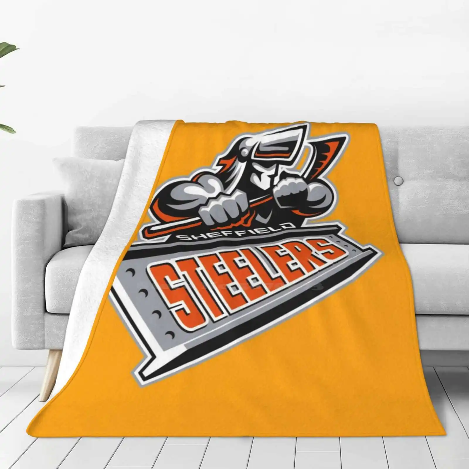 Sheffield Steelers Ice Hockey Fashion Soft Warm Throw Blanket Sheffield Steelers Logo Sheffield Steelers Fans Us Hockey Elite