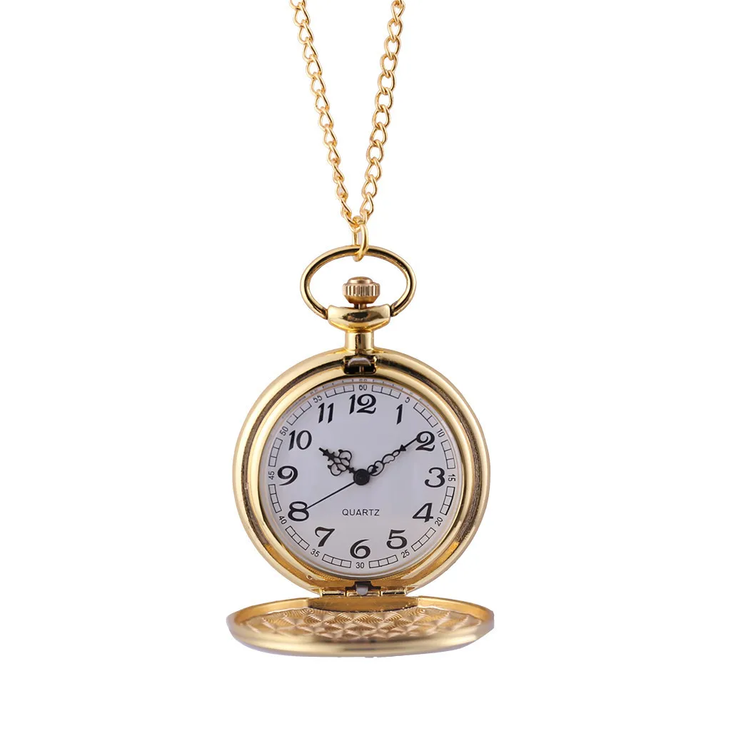 Classic Large Two-Faced Gold Fashion Pocket Watch Meaningful Vintage Court Style Pocket Watch Hanging Chain Pocket Watch