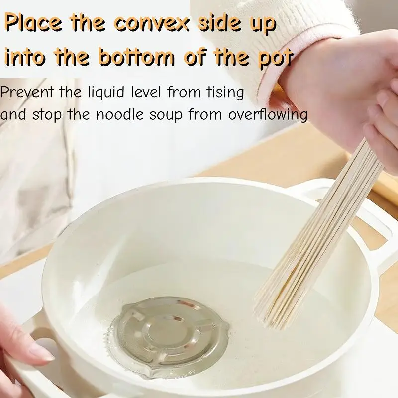 1/3Pcs Stainless Steel Pot Overflow Preventer/Boiling Noodles & Soup Without Spilling/Easy To Clean/Universal For Home Use