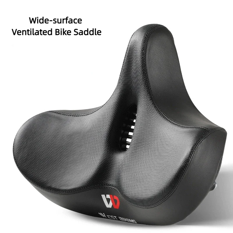 

Расширенное велосипедное седло, утолщенная амортизирующая подушка для велосипедного сиденья, дышащее велосипедное сиденье для шоссейного велосипеда MTB